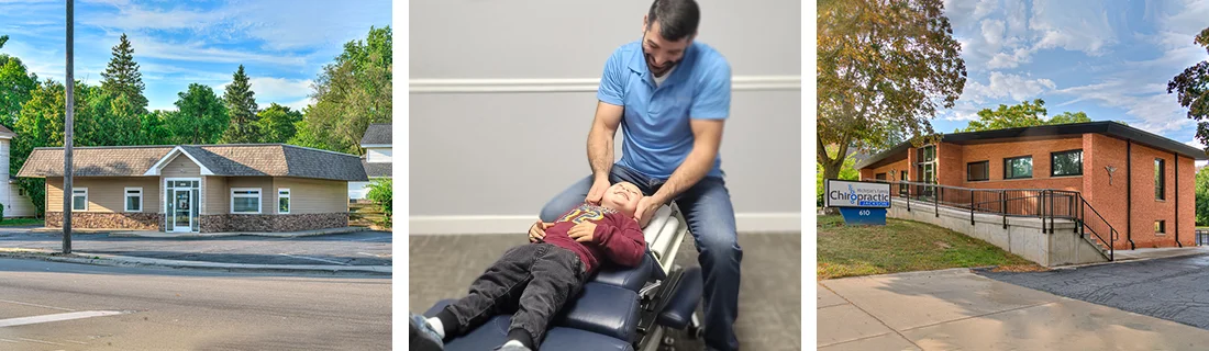 Dr. Jacob Tazzi adjusting a pediatric patient